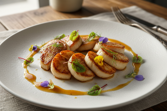 "Ozark Scallops" using Black Pearl King Oyster Mushrooms